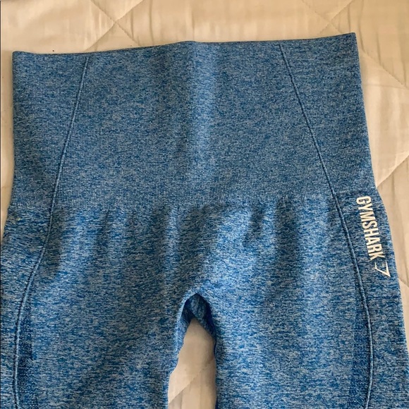GymShark Blue Marl Seamless Leggings - Picture 4 of 6